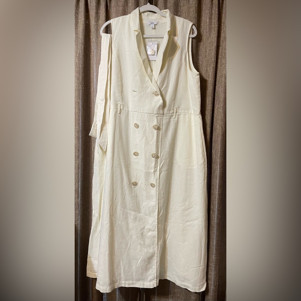 $35 Croft & Barrow Ivory Button-Up Blouse Size L NWT